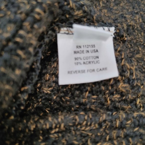 Margaret Winters V Neck 2 Button Cardigan Sweater Women's Size Medium Brown Blac - Picture 5 of 5